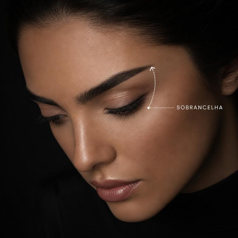 Exemplo de marcação de aplicação de botox